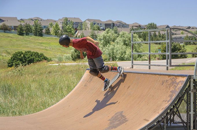 Skateboarder on a Halfpipe