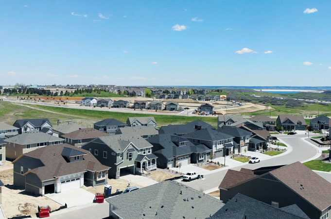 Castle Valley houses in subdivision