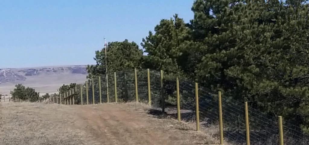 image of the I-25 wildlife fencing