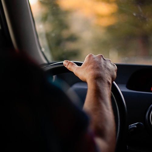 Driver in a car
