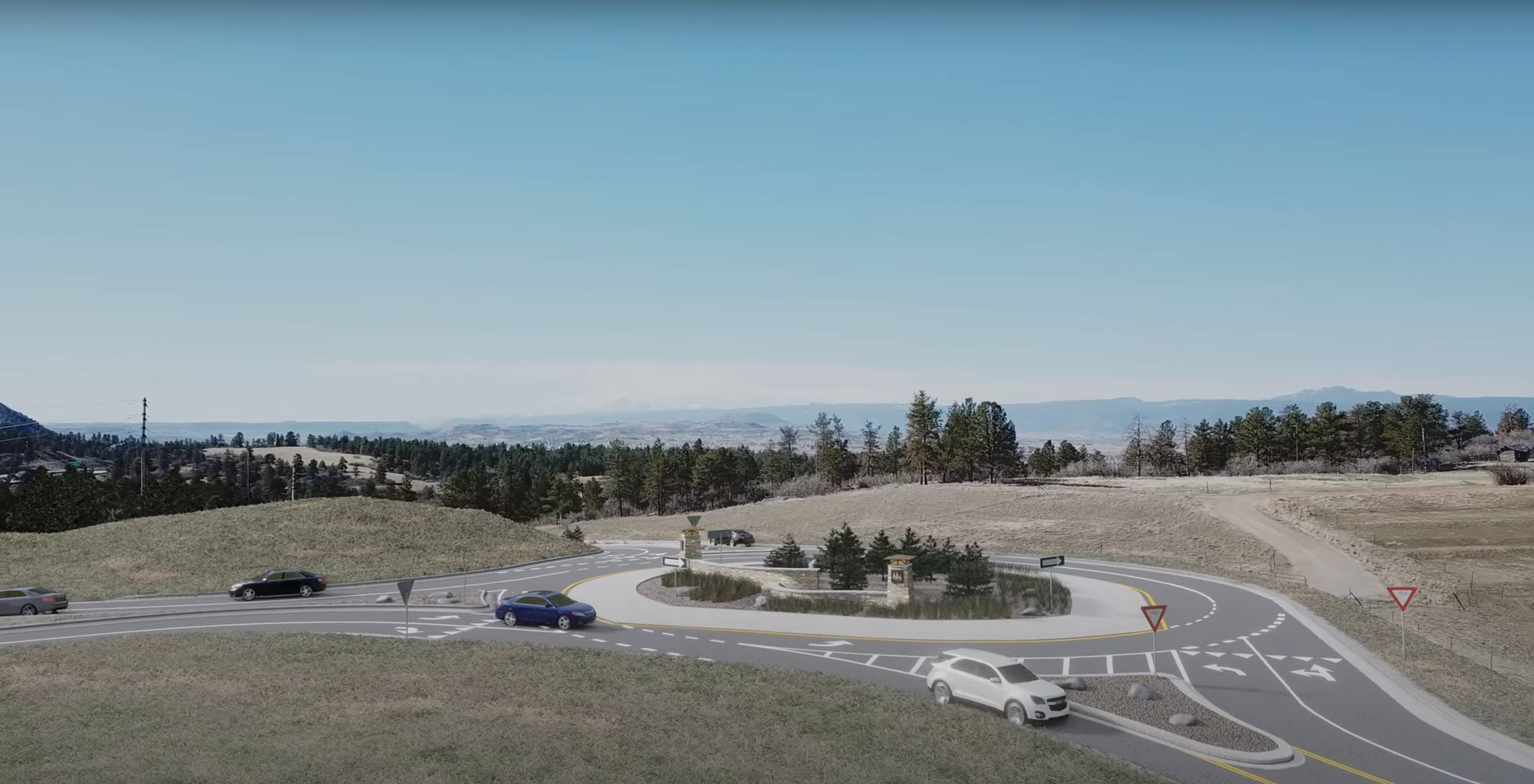 Rendering of the future roundabout at Happy Canyon Road and Lagae Road