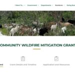 An image of the Community Wildfire Mitigation Grant webpage.