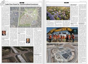 Screenshot of an article from the Colorado Real Estate Journal highlighting how Castle Pines is planning for smart growth.