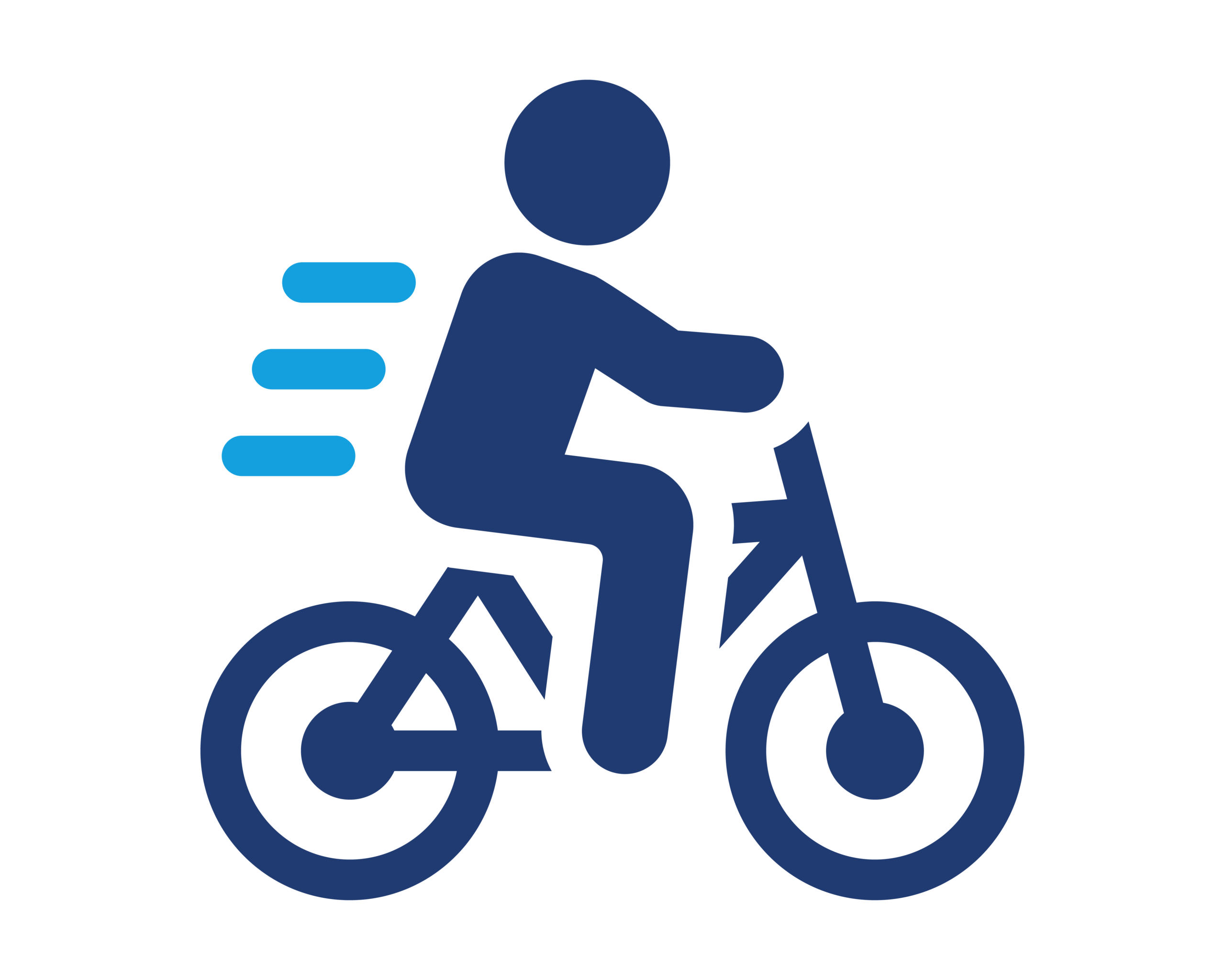 E-Bike Classifications & Electric Scooters, Icon of electric bicycle with a person riding on it.